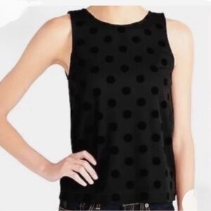 Jcrew Velvet Polka Dot Tank top size Medium